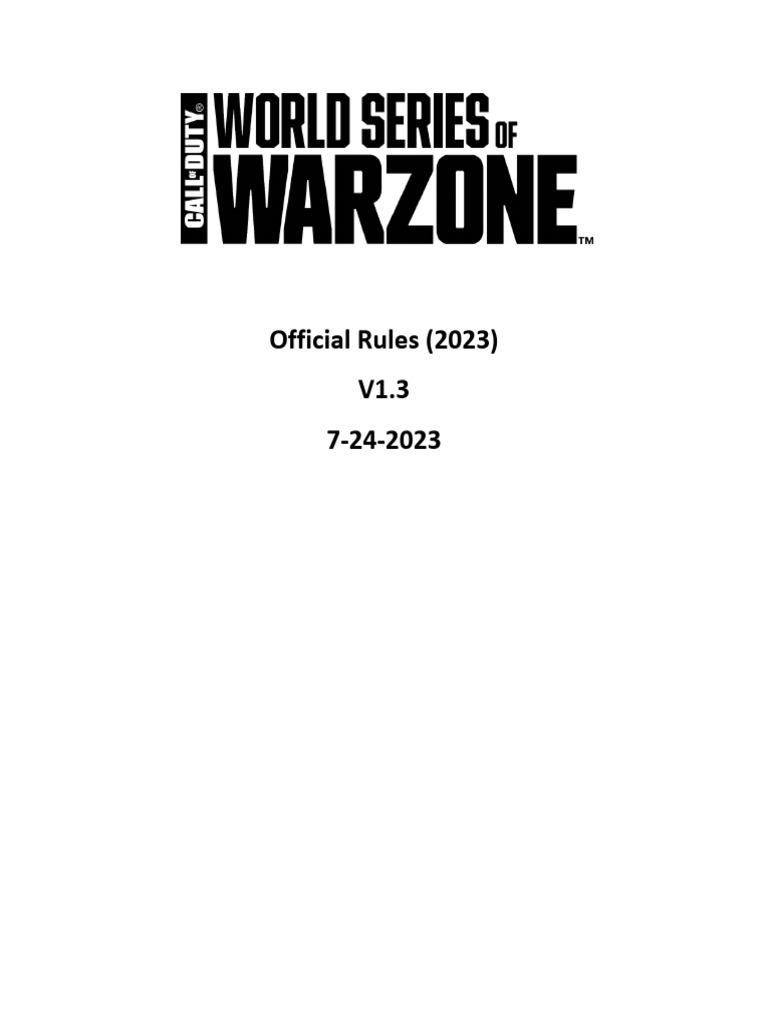 Wsow Rules 2023 v1-2 6-15-23 | PDF | Private Law