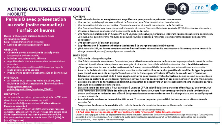 Formation Permis B : Code et Pratique | PDF