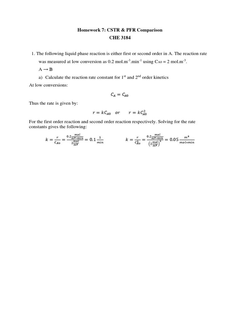 Chemical Reactor Design Analysis | PDF | Applied And Interdisciplinary ...