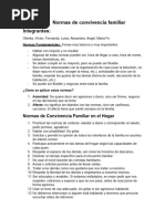 10 Normas de Convivencia Familiar en el Hogar | PDF