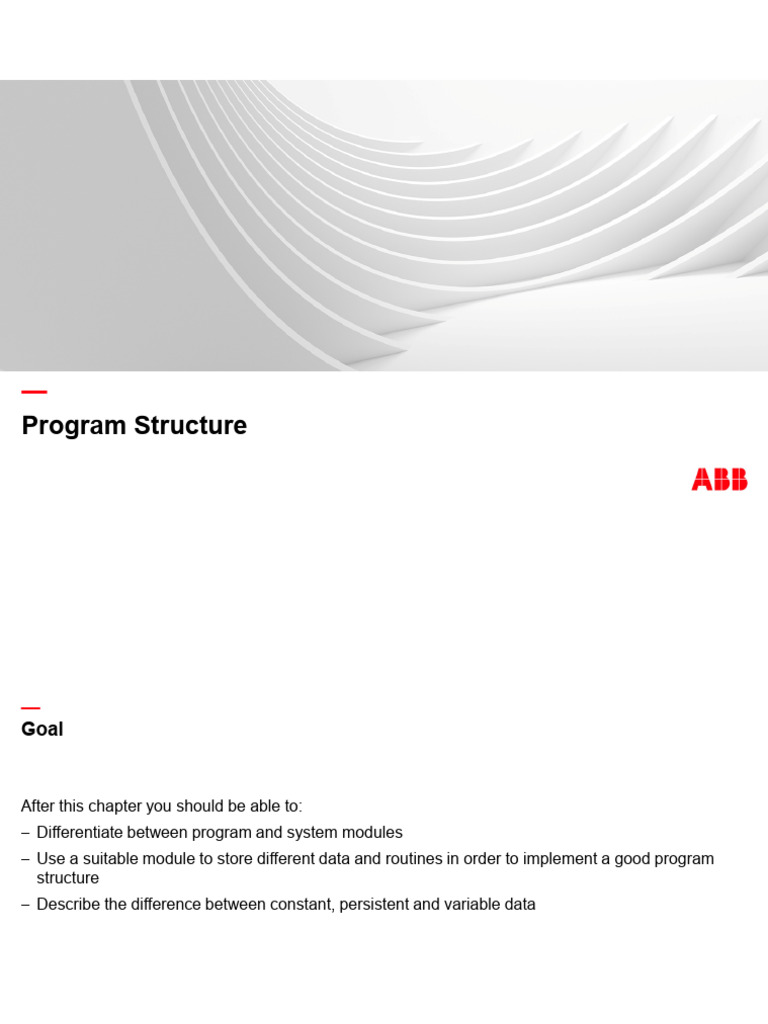 04 IRC5 ProgramStructure RW6 M1015 en | PDF | Computer Program ...