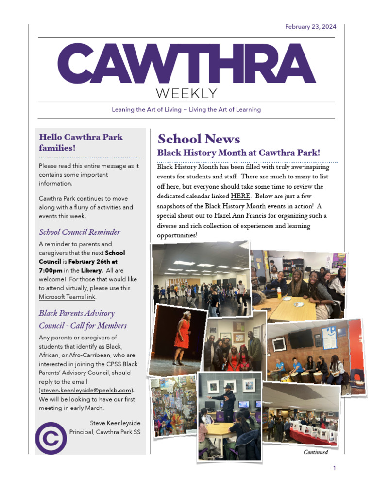 Feb 26 - Mar 1 Community Newsletter | PDF