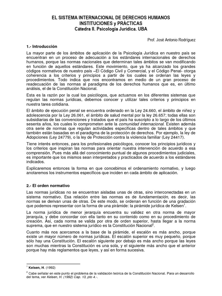 El sistema Internacional de Derechos Humanos | PDF | Convenio europeo ...