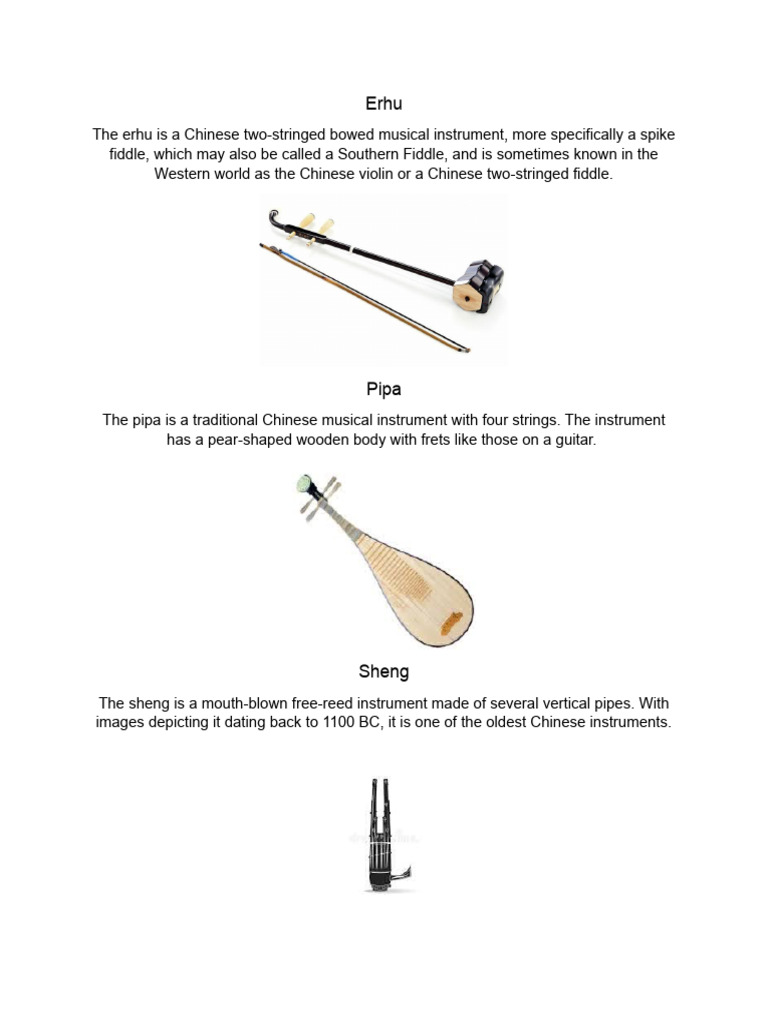 Overview of Traditional Chinese Instruments | PDF | Art