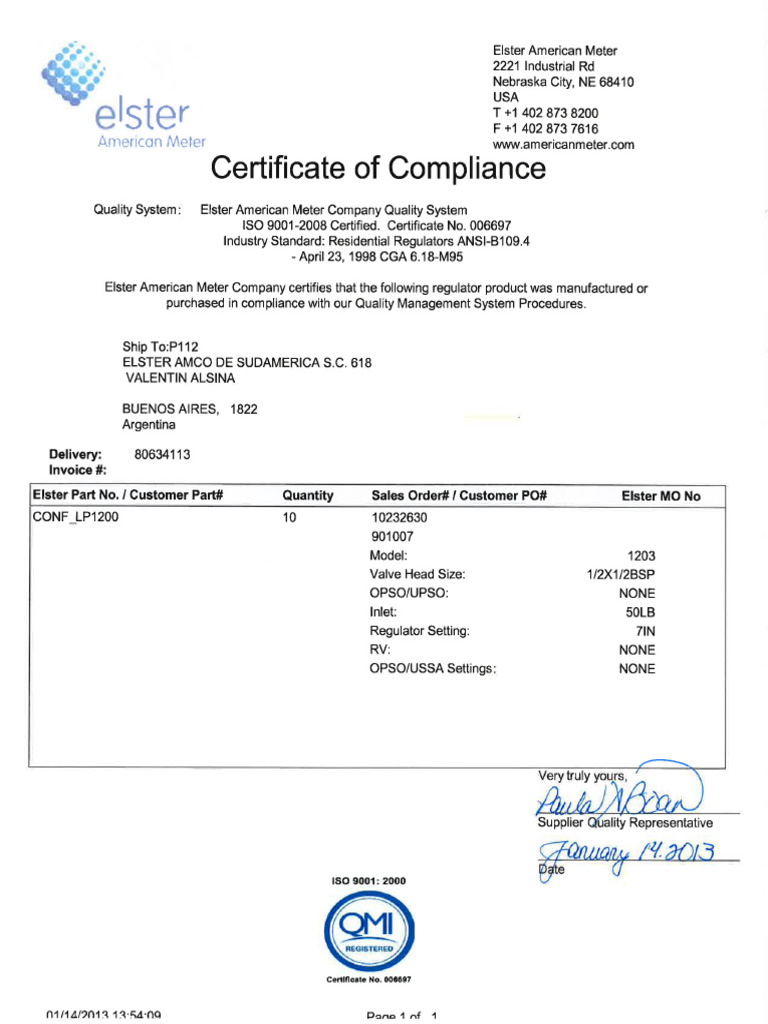 Certificate ANSI | PDF