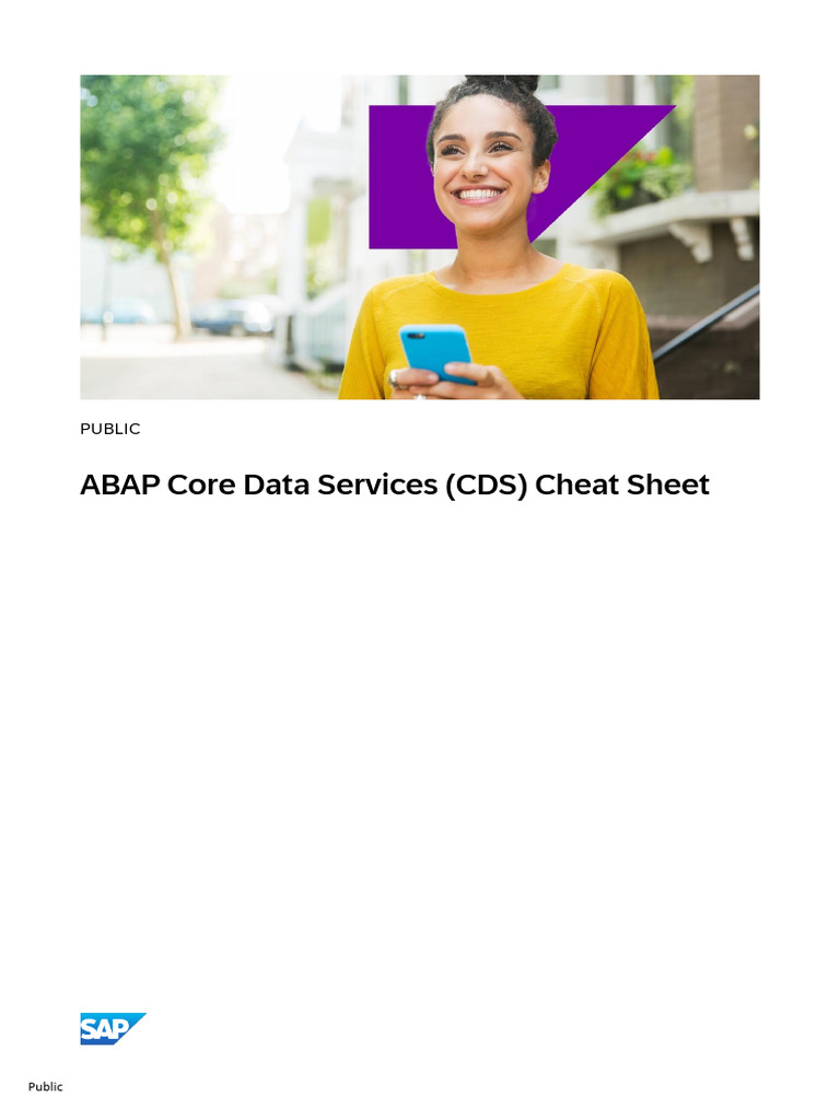 ABAP Core Data Services (CDS) Cheat - Sheet | PDF | Computer ...