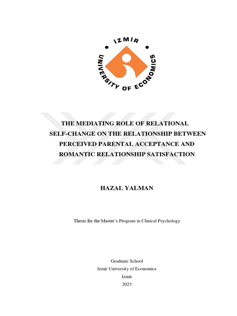 The Mediating Role of Relational Self-Change On The Relationship ...
