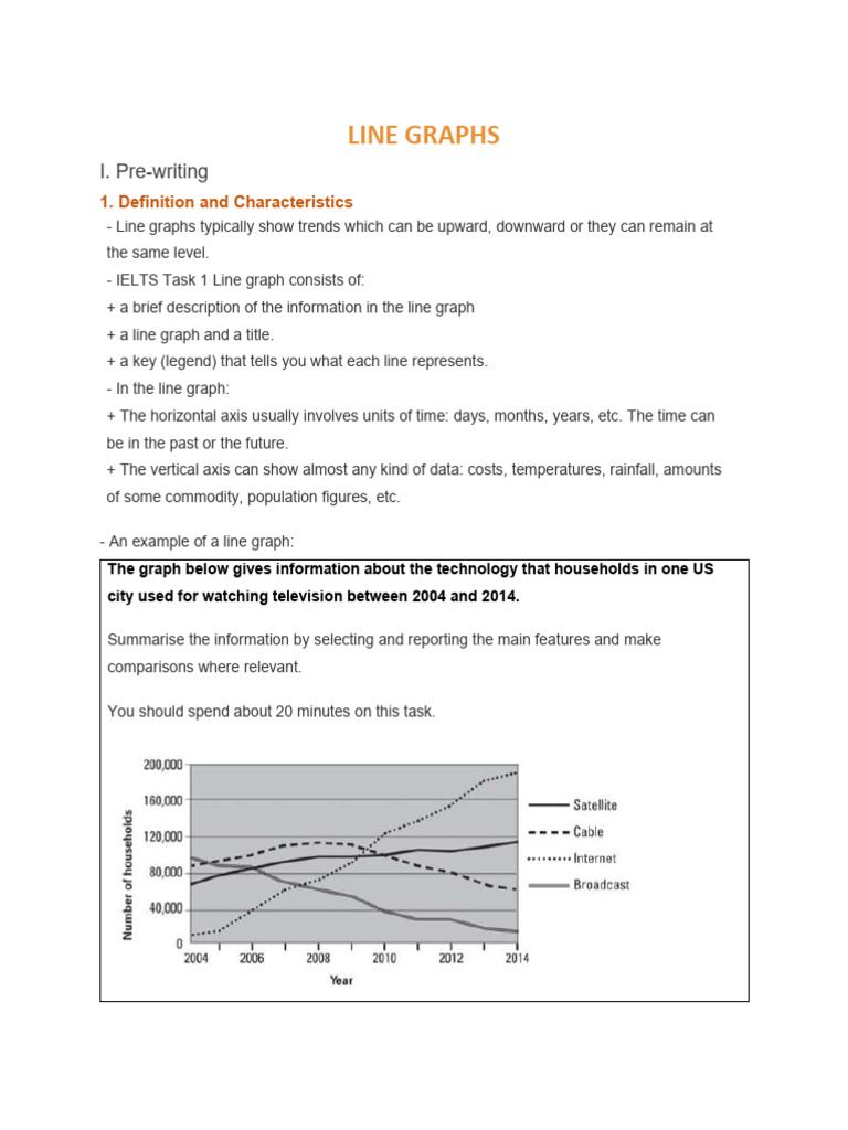 Line Graphs: I. Pre-Writing | PDF | Television | Adverb