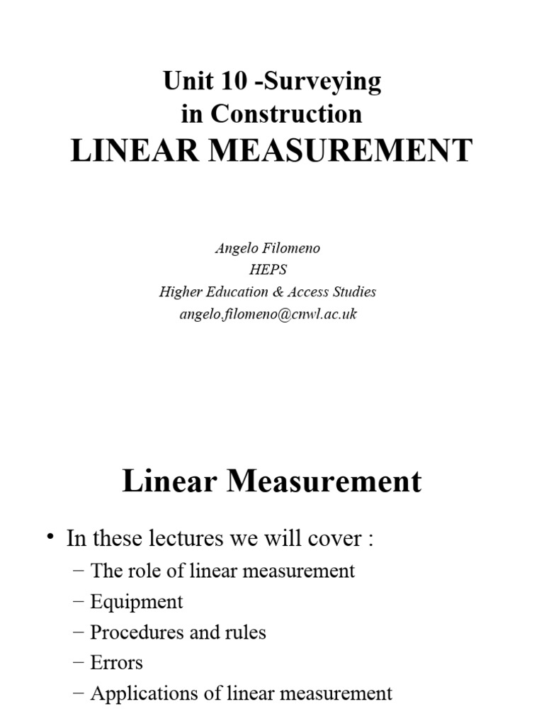 3-Linear Measurement | PDF | Observational Error | Accuracy And Precision