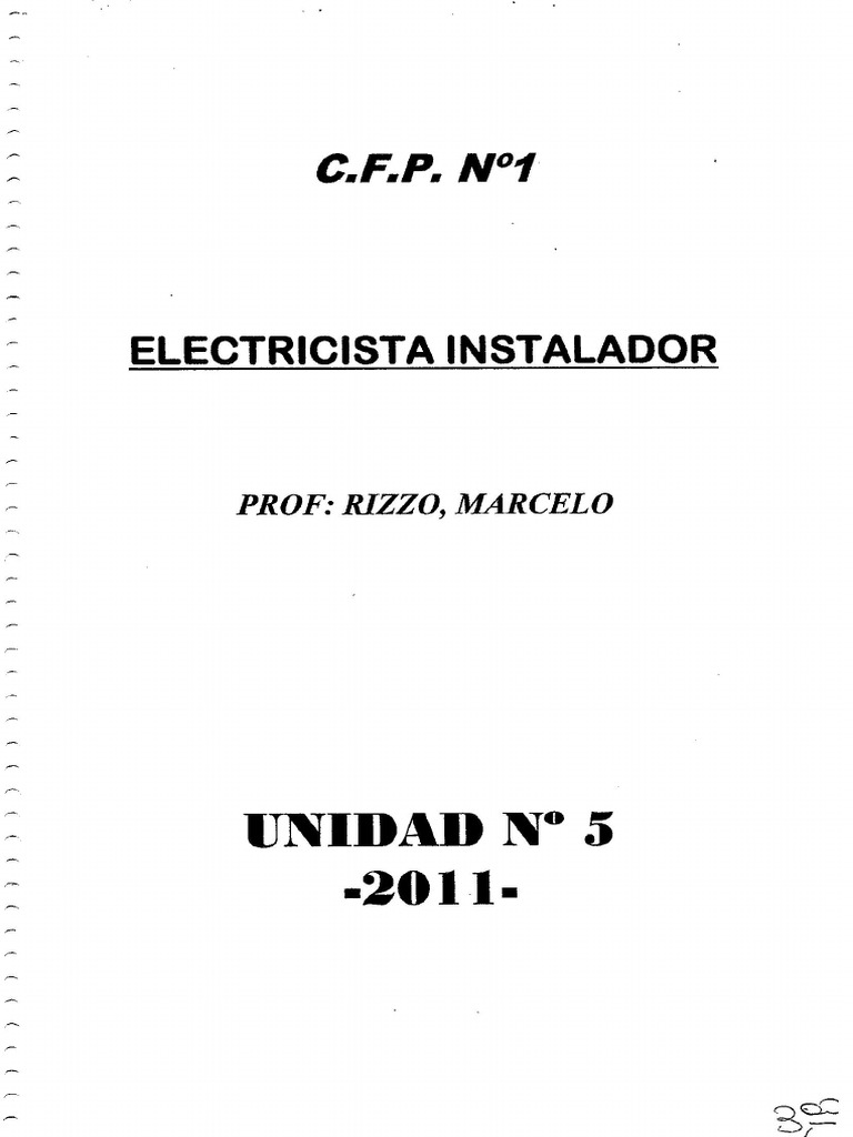 Manual De Instalaciones Eléctricas Unidad 5 Pdf