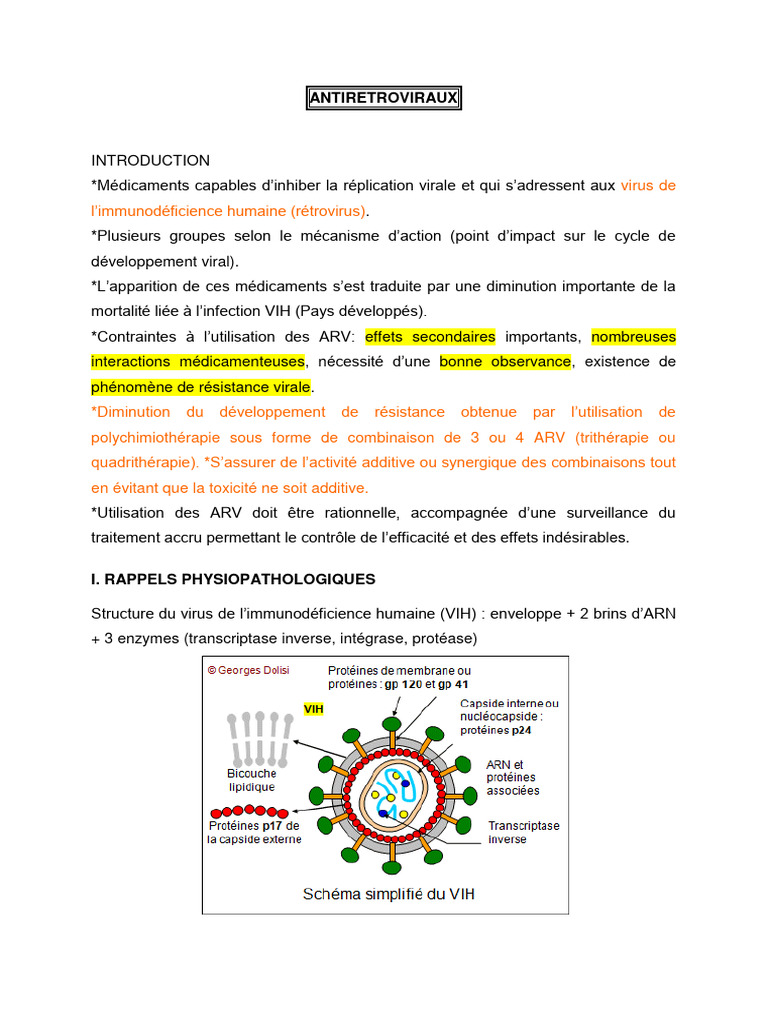 Effets secondaires des antirétroviraux | PDF | VIH | Spécialités médicales
