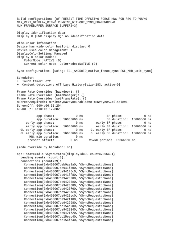 Display Configuration and Performance Data | PDF | Computing | Computer ...