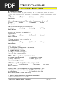 04 Communication Skills II Important Questions Answers