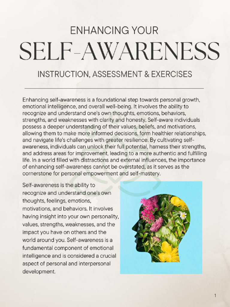Self Awareness Mastery Pdf