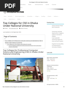 Top Colleges For CSE Under National University