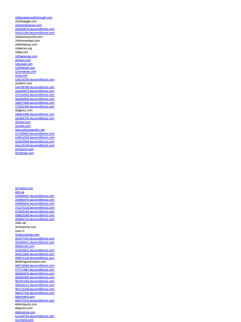Parte 1) SITES PARA NEGATIVAR - PARTE 1 - BING Abril - 2023 - 140806201691  | PDF