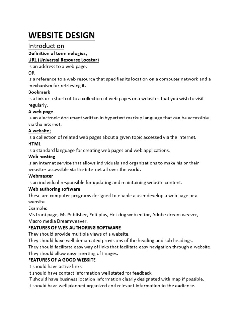 Web Design Fundamentals and HTML Guide | PDF | World Wide Web ...