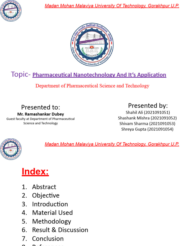 Pharmaceutical Nanotechnology Applications | PDF | Nanotechnology ...