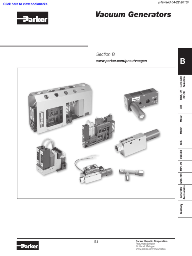Vacuum Generator Selection Guide | PDF | Vacuum | Valve