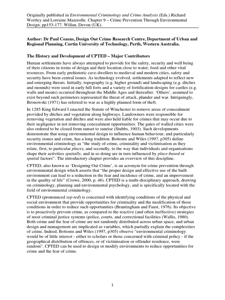 Cpted bookchaptercozensprepublication pdf criminology law enforcement