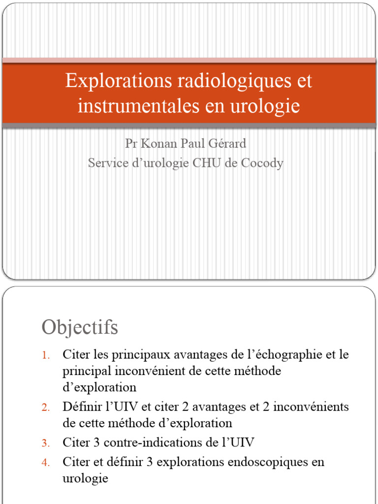 Explorations radiologiques en urologie | PDF | Appareil urinaire ...