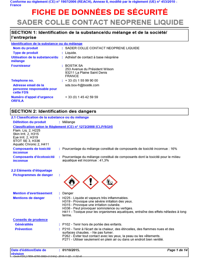 Danger de la colle néoprène | PDF | Toxicologie | Peau
