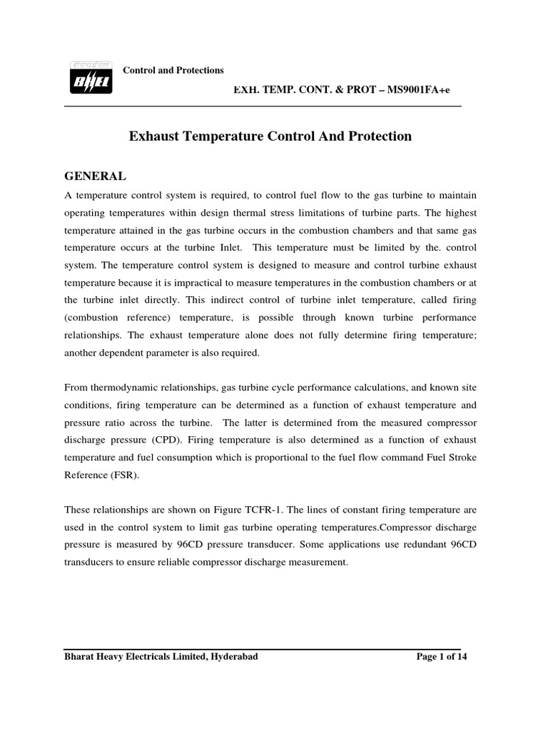 Exhaust Temperature Control System | PDF | Thermocouple | Temperature