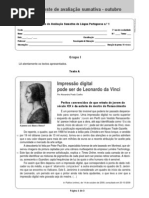 Teste de Avaliação Sumativa - Comunicação Social