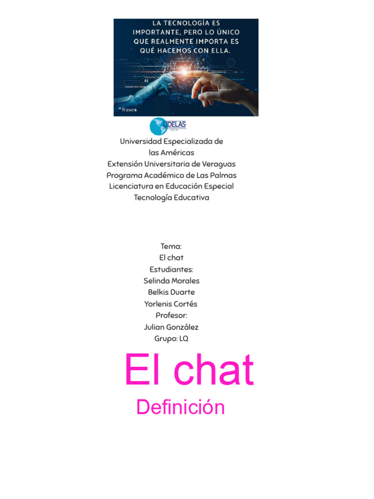 El chat en la educación moderna | PDF | Chat en linea | Internet