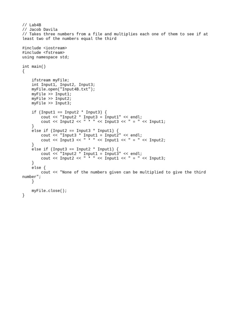 Lab 4 B | PDF
