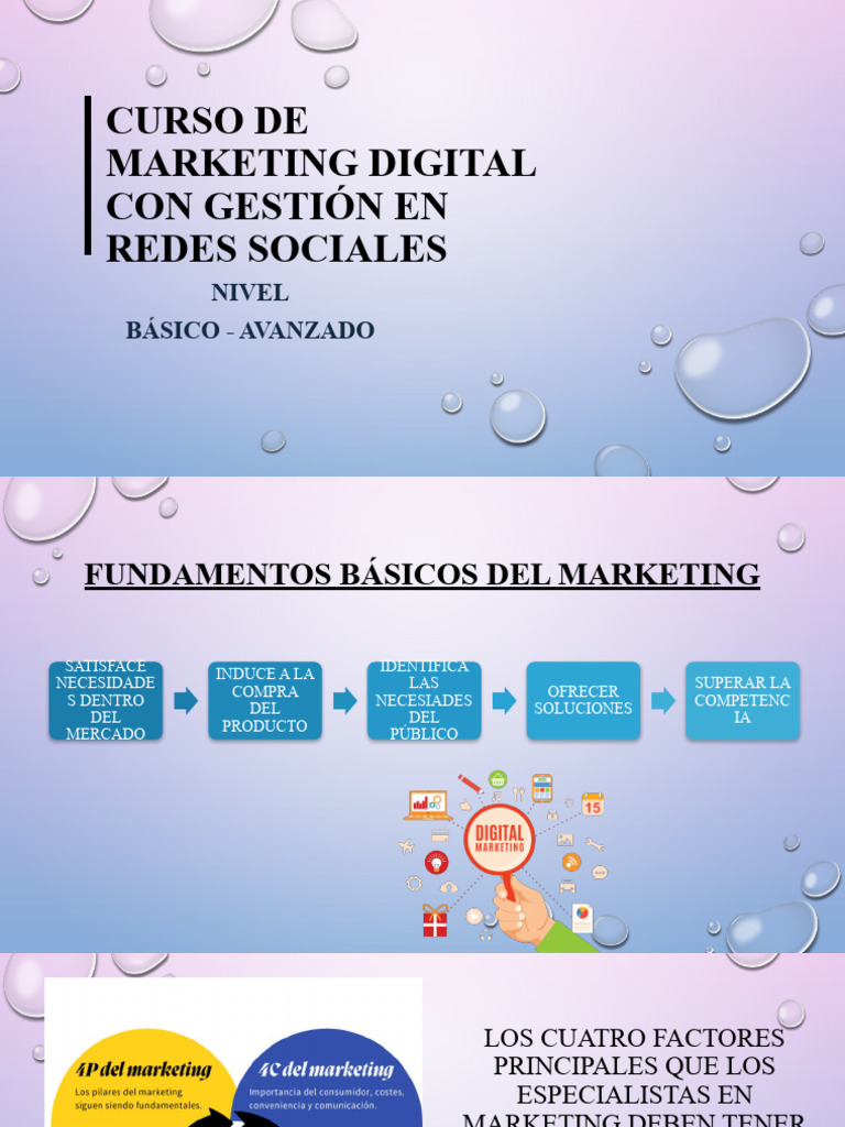 Curso de Marketing Digital y Redes Sociales | PDF | Marketing | Gestión ...