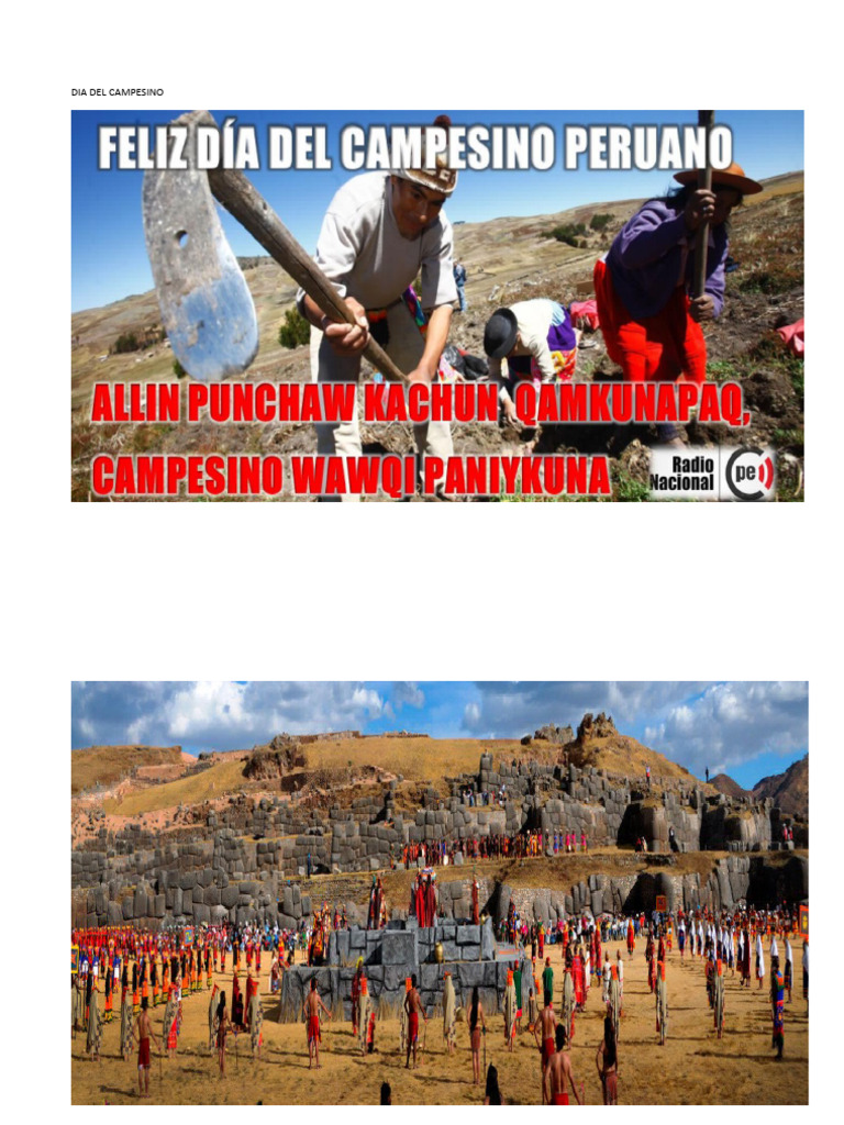 Dia Del Campesino | PDF | Perú | Imperio Inca