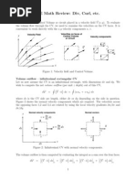 UE Math Review: Div, Curl, Etc.: Velocity Components Velocities On Faces of Control Volume or Circuit Velocity Field