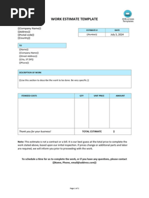 work_estimate_template