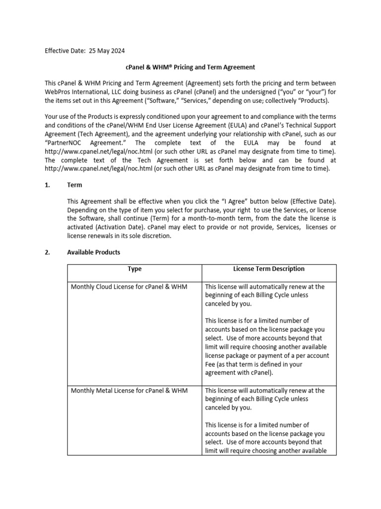 Term Agreement Meaning