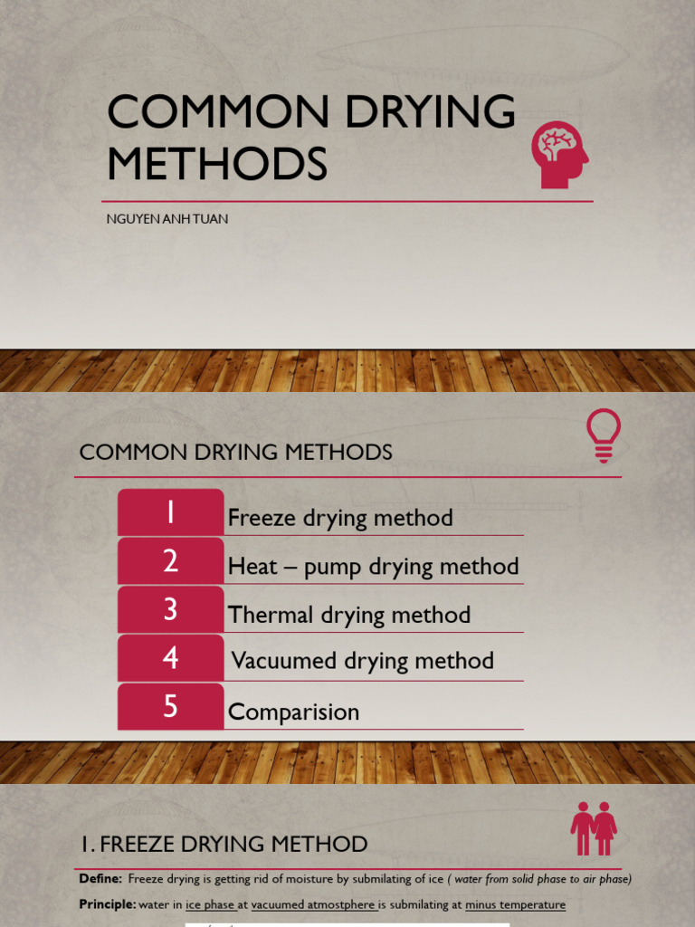 Common Drying Methods PDF Vegetables Freezing
