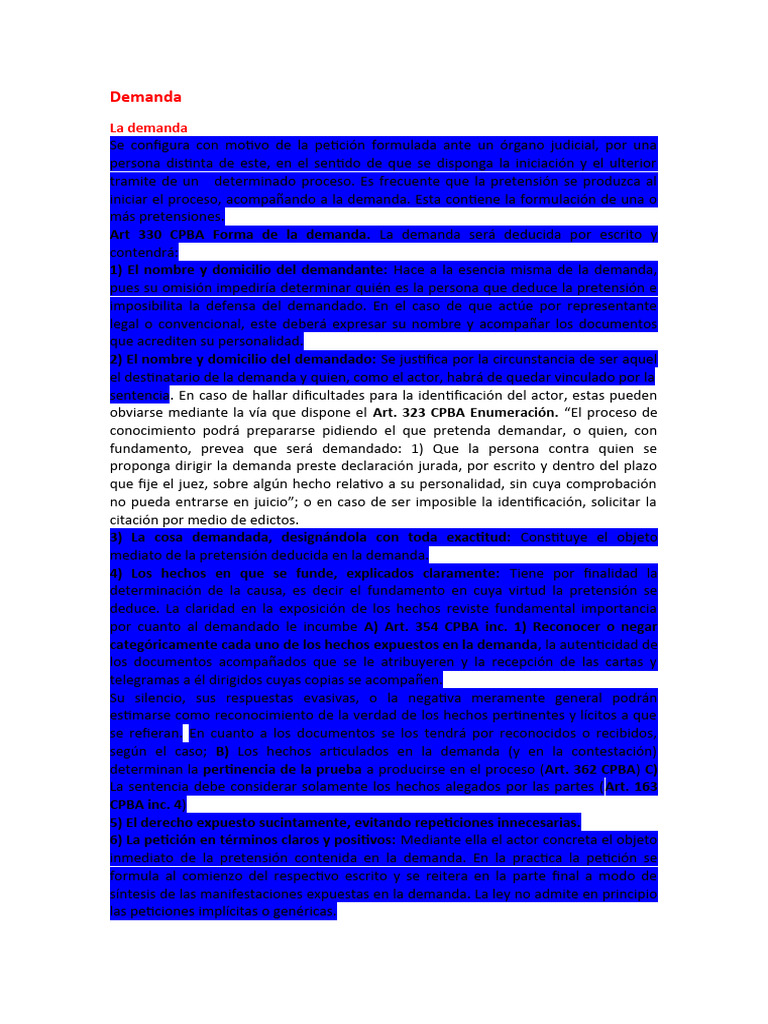 Demanda | PDF | Demanda judicial | Ley procesal