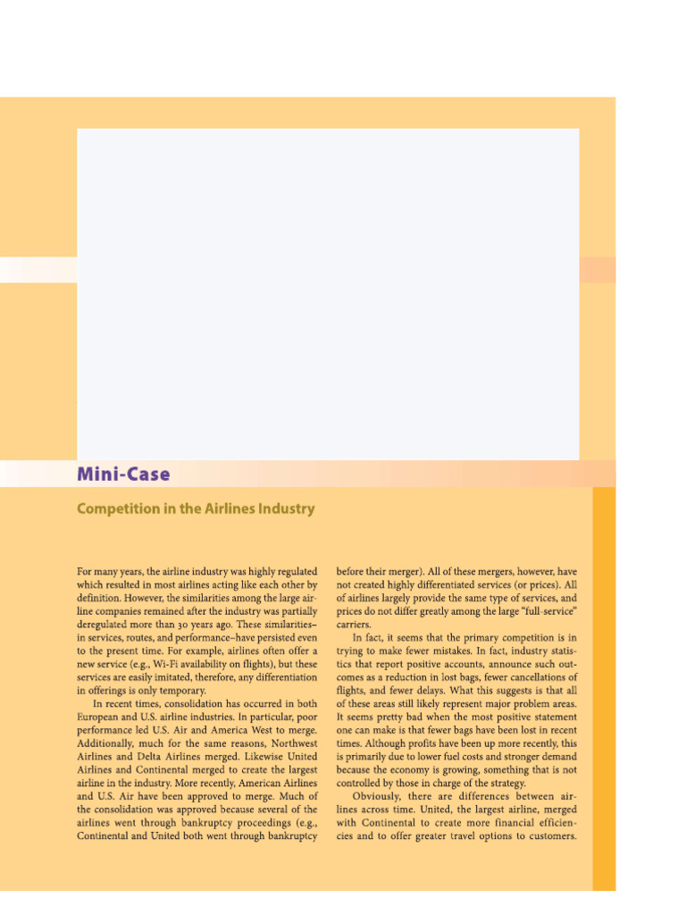 Mini Case - Airline Industry | PDF
