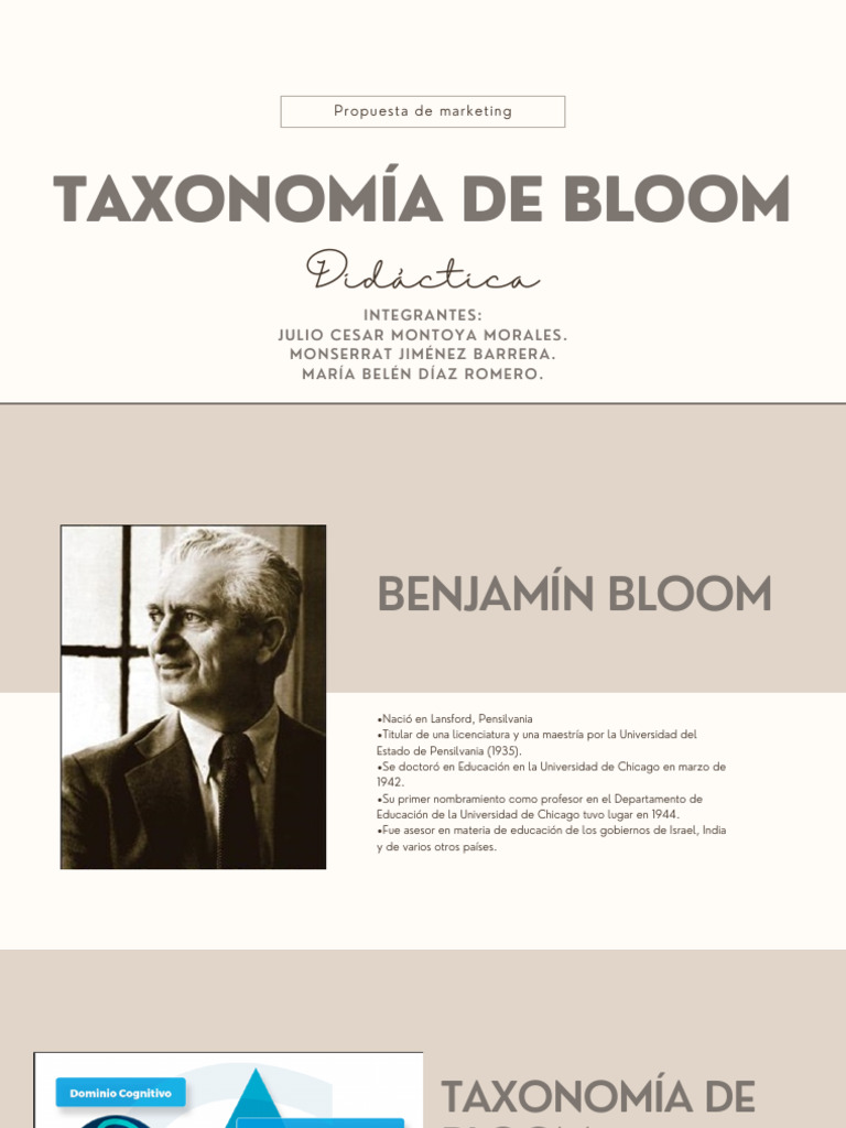 Propuesta de Marketing y Taxonomía de Bloom | PDF | Aprendizaje ...
