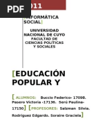 Educación Popular y Nuevas Tecnologías