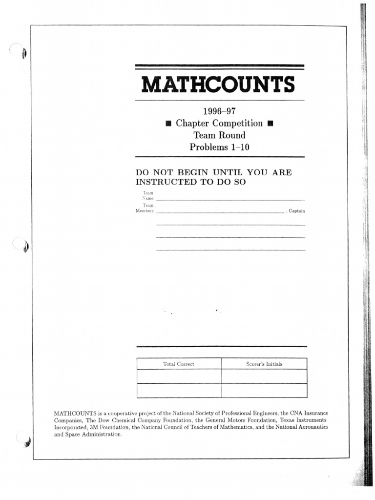Team | PDF | Arithmetic | Discrete Mathematics