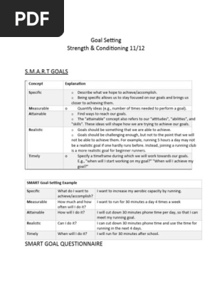 S_C- Goal Setting