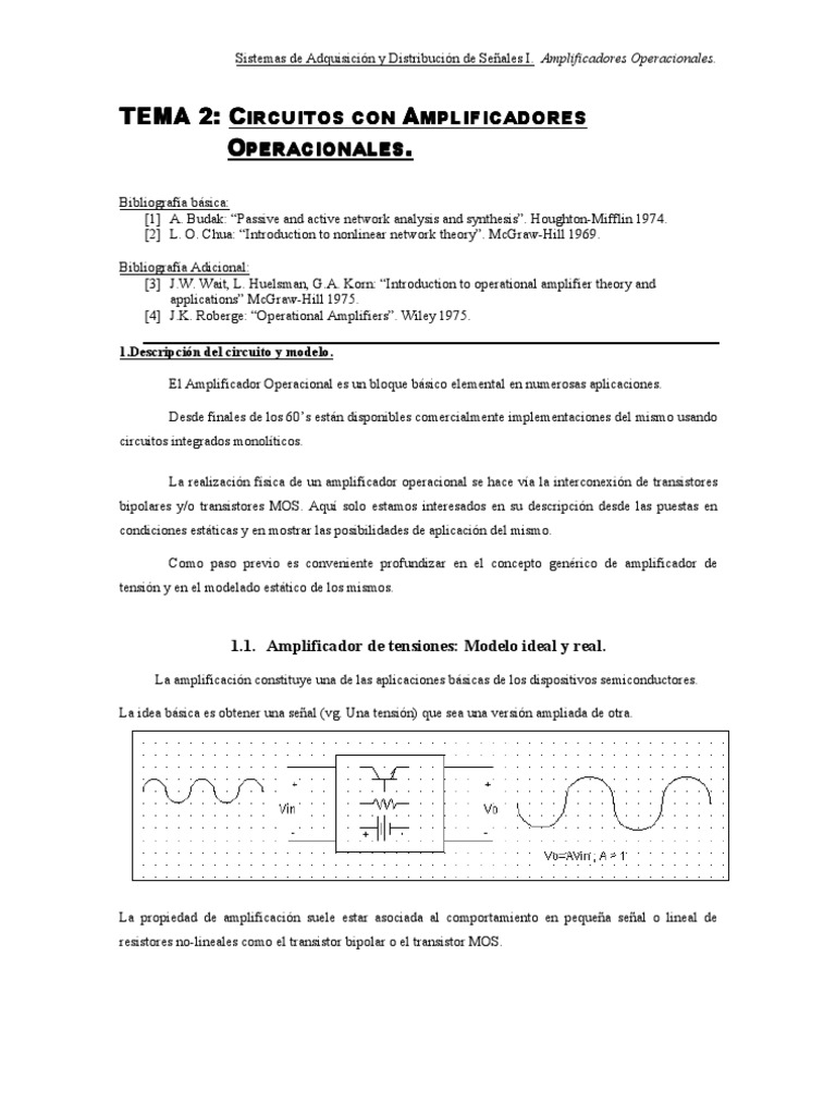 Opams | PDF | Amplificador operacional | Circuitos electrónicos