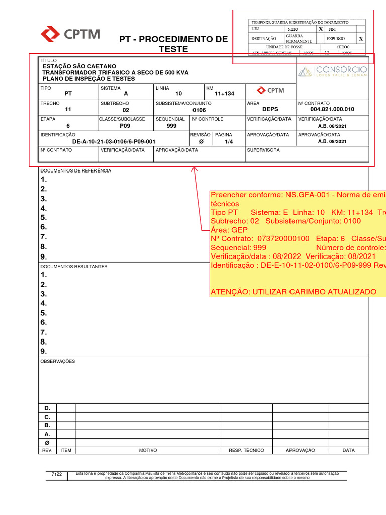 Exemplo Doc Ensaio PIT-16-08-ADR | PDF