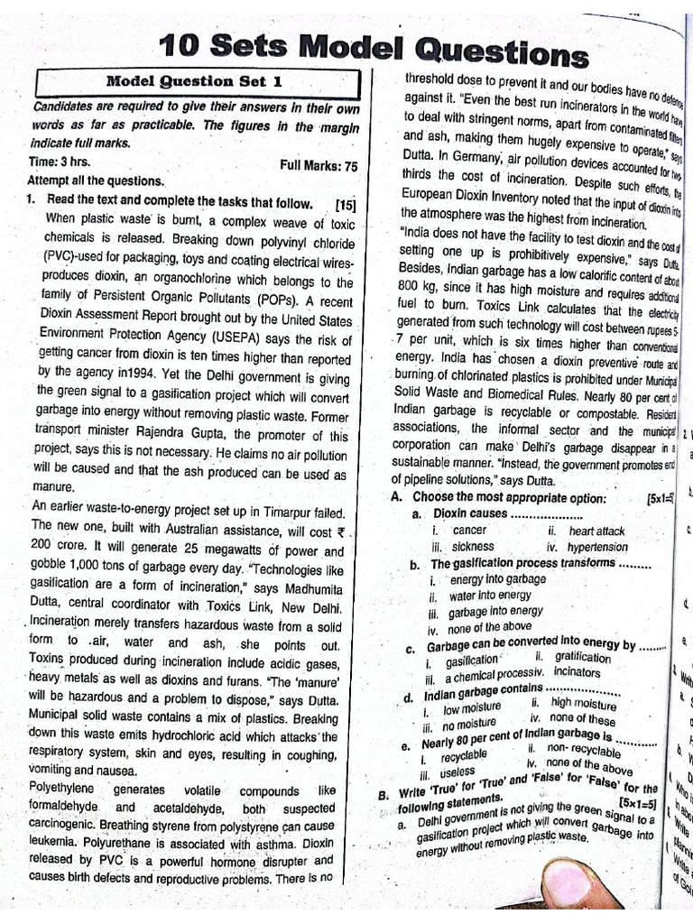 Model Questions | PDF