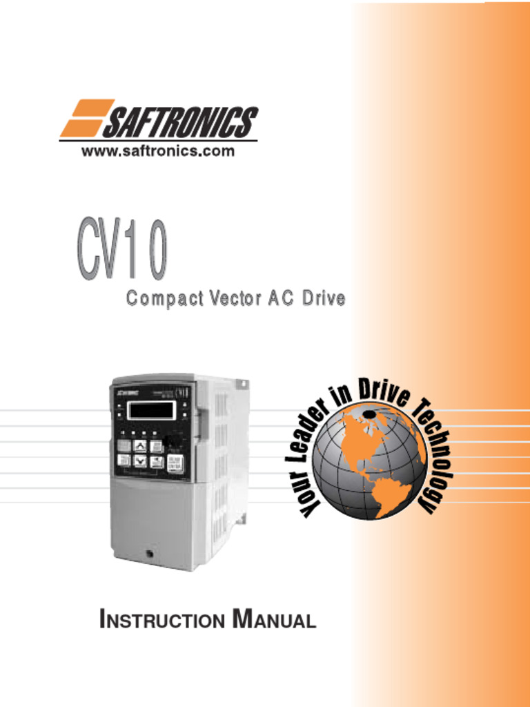 Saftronics Cv10 Manual | PDF | Electric Motor | Bipolar Junction Transistor