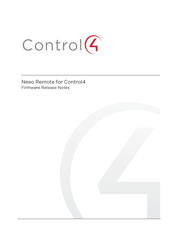 Neeo Remote Control4 Firmware Notes | PDF | License | Copyright