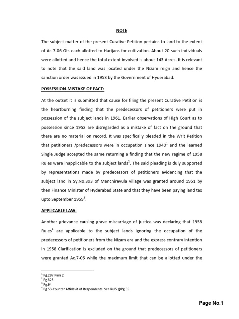 Curative Note | PDF | Lawsuit | Political Law