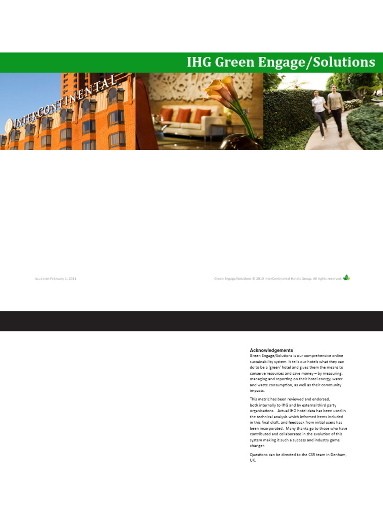 IHG Green Engage Sustainability Guide | PDF | Green Building ...