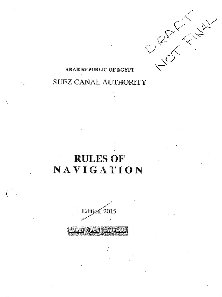 Suez Canal Rules of Navigation PDF
